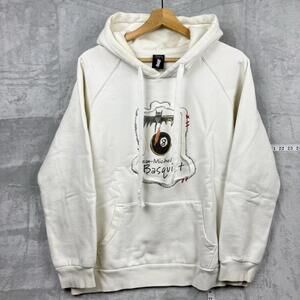 Jean-Michel Basquiat by Spris White Hoodie Size 100 (L) Minor Marks Graphic Y2K